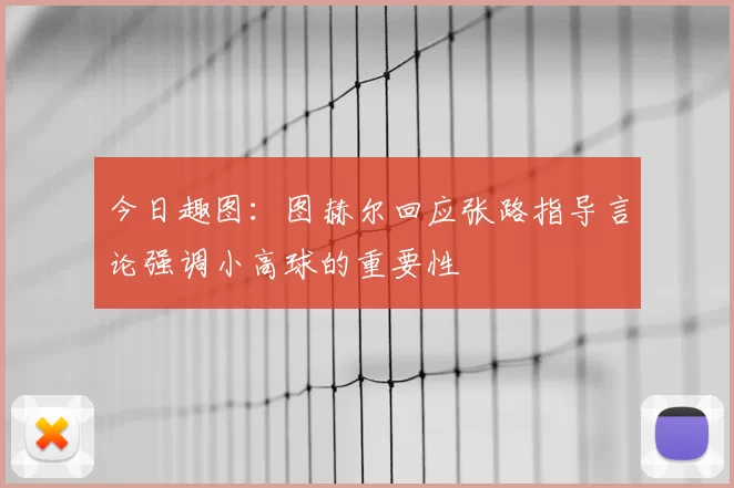 今日趣图：图赫尔回应张路指导言论强调小高球的重要性
