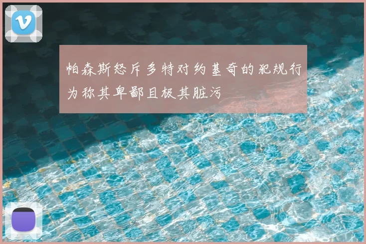 帕森斯怒斥多特对约基奇的犯规行为称其卑鄙且极其脏污
